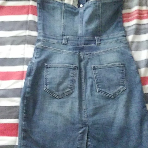 NWOT H&M Denim Button Up Dress Dark Wash - Picture 4 of 8